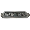 Poop Deck Brass Door Sign 